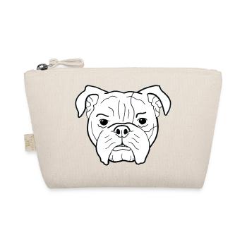 Bulldogge Hund OEB EB Bollerkopf Geschenk - Bio-Täschchen - Natur - Vorne