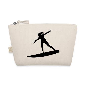 Surfing female eu - Organic Pouch - nature - Front