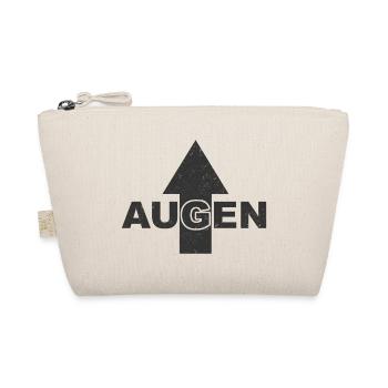 Achtung Augen hier Oben - Bio-Täschchen - Natur - Vorne