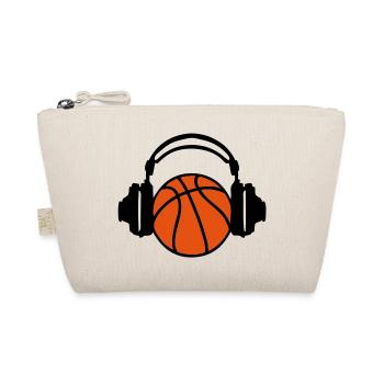headphones headphones dj audio basketball - Organic Pouch - nature - Front