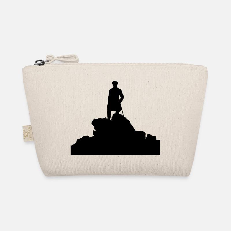 Randonneur sur la mer de la silhouette du brouillard Trousse biologique