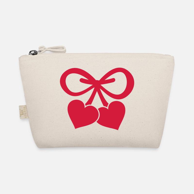 Herzchen Schleife / bow with hearts (1c) Bio-Täschchen