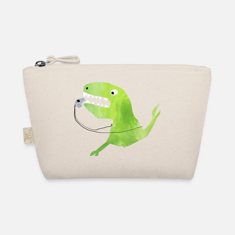 Soccer dino: whistle from the referee dinosaur Organic Pouch