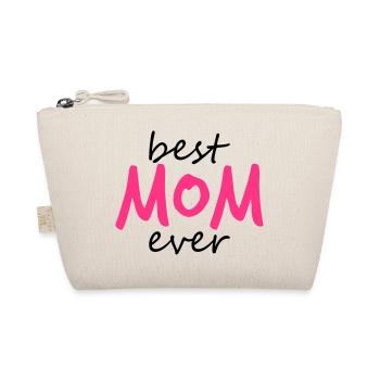 text best mom ever sticker autocollant button amour - Trousse biologique - nature - Devant