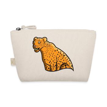 Leopard big cat wild cat gift idea wildlife - Organic Pouch - nature - Front
