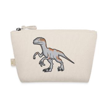 Velociraptor Raptor Dinosaurier Dino Geschenk - Bio-Täschchen - Natur - Vorne