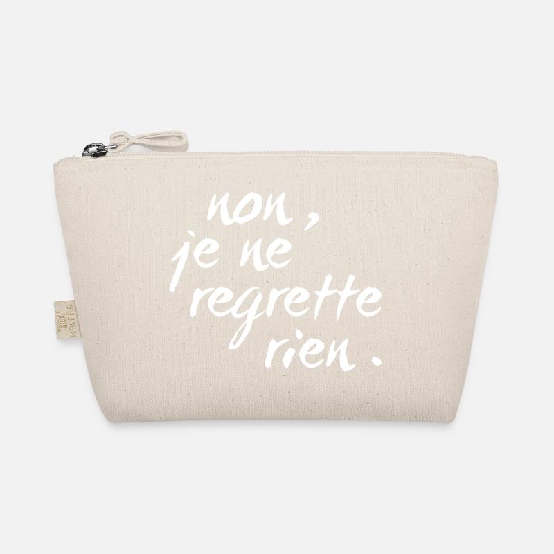 non, je ne regrette rien - weiß Bio-Täschchen