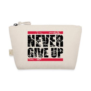 risse kratzer rot balken never give up niemals auf - Bio-Täschchen - Natur - Vorne