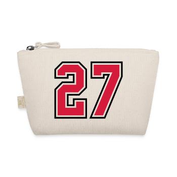 27 sports jersey football number - Organic Pouch - nature - Front