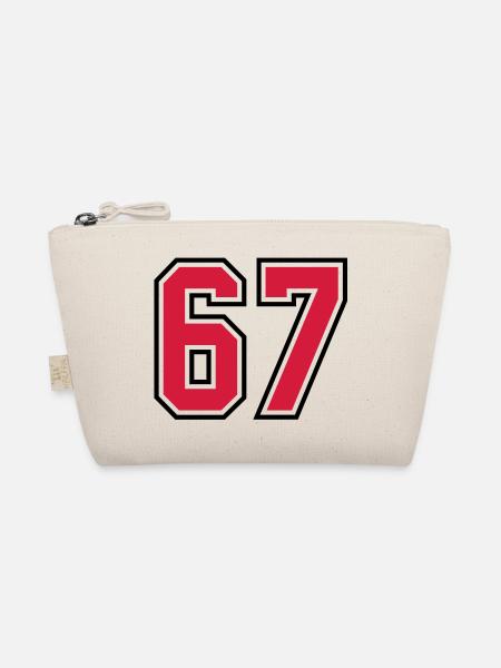 67 sports jersey football number - Bio-Täschchen - Natur - Vorne