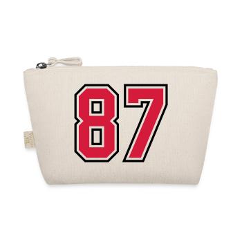 87 sports jersey football number - Organic Pouch - nature - Front