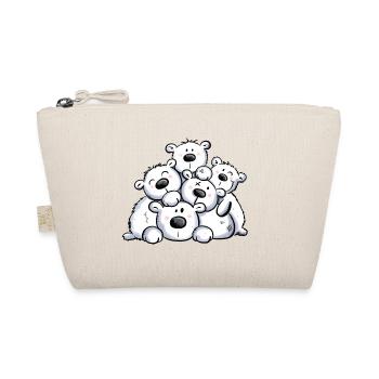 Polar Bear Cluster I Polar Bear Teddy Children Gift - Organic Pouch - nature - Front