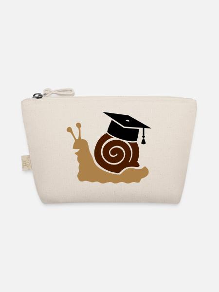 Escargot avec chapeau de docteur, thèse de doctorat, doctorat - Trousse biologique - nature - Devant