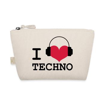 I Love Techno! - Organic Pouch - nature - Front