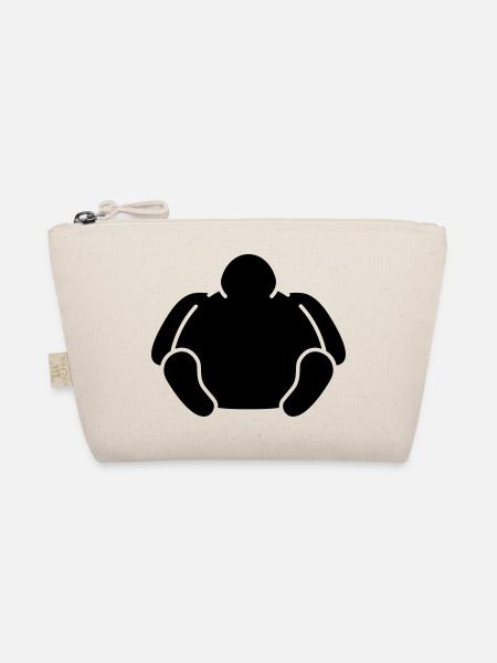 Sitting Fat Man - Bio-Täschchen - Natur - Vorne