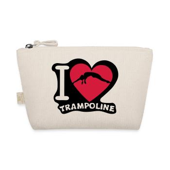 i love trampoline heart heart 1 - Organic Pouch - nature - Front