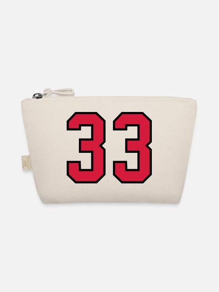 33 sports jersey football number new - Organic Pouch - nature - Front