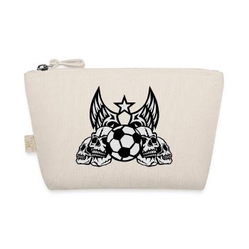 foot wing wings death head skull soccer 1 - Organic Pouch - nature - Front