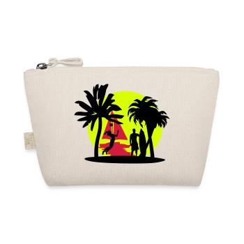 Beach Design, Strandmotiv, Sommer, Strand - Bio-Täschchen - Natur - Vorne