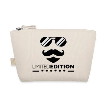 Limited Edition Cool Mustache Man Design - Bio-Täschchen - Natur - Vorne