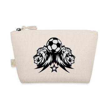 Fußball-Fußball-Sport 1710 Löwen-Logo - Bio-Täschchen - Natur - Vorne