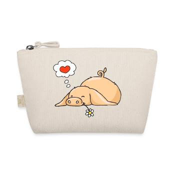 Pig in love - Organic Pouch - nature - Front