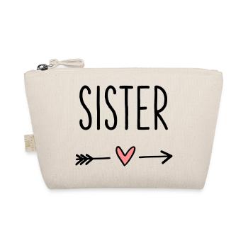 Sister coeur flèche amour petite amie cadeau - Trousse biologique - nature - Devant