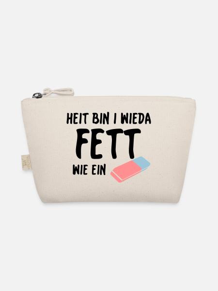 Fett wie ein Radierer - Bio-Täschchen - Natur - Vorne