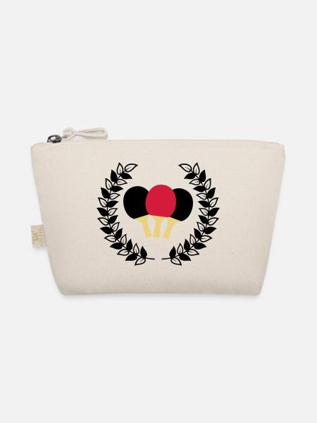 table tennis bats wreath - Organic Pouch - nature - Front