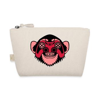 monkey controller games eye joystick geek - Organic Pouch - nature - Front