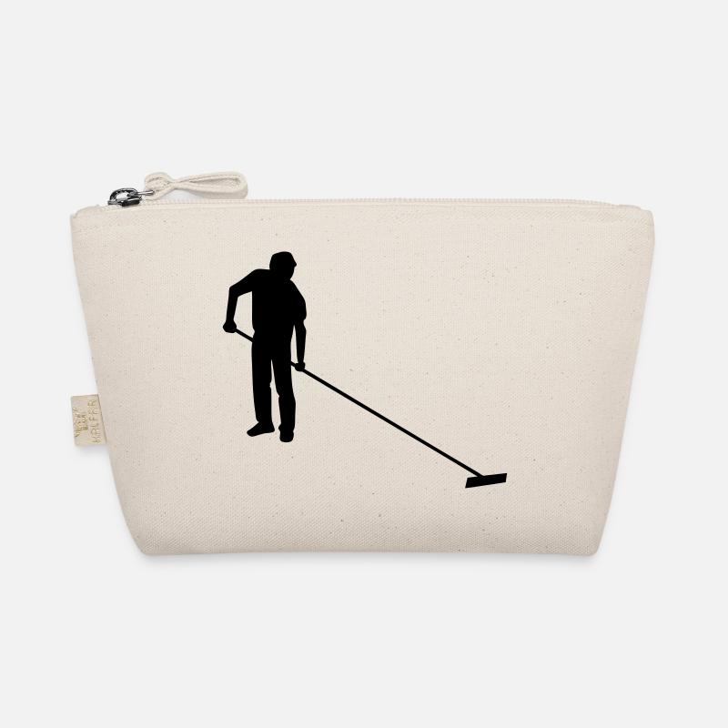salt worker drawing of saunier salt marsh worker Organic Pouch