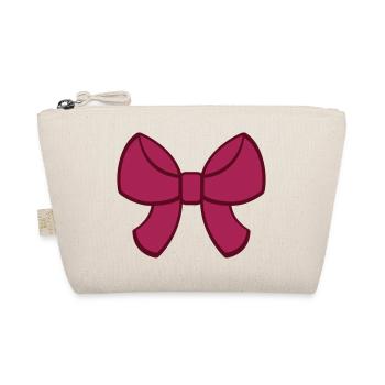pinke schleife haarband schoen huebsch girl maedch - Bio-Täschchen - Natur - Vorne