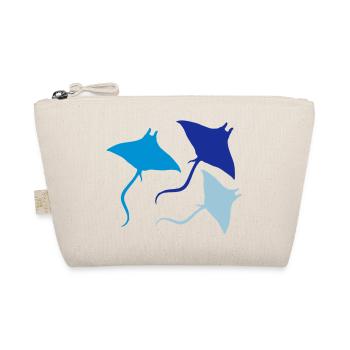 colorful 3 stingray swim diving silhouette - Organic Pouch - nature - Front