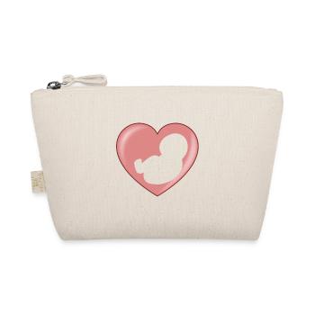 Baby birth heart - birth heart - Organic Pouch - nature - Front
