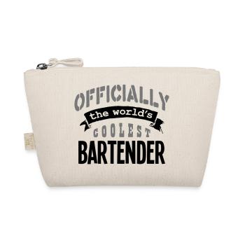 bartender officially the worlds coolest - Organic Pouch - nature - Front