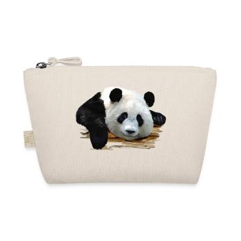 Süßer Panda-Kunstdruck - Bio-Täschchen - Natur - Vorne