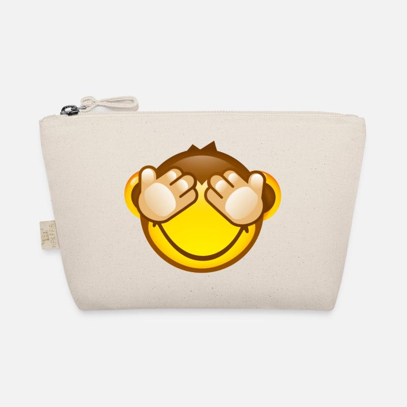 Smiley Monkey No Seeing Bio-Täschchen