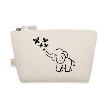 elefant lustig - Bio-Täschchen - Natur - Vorne