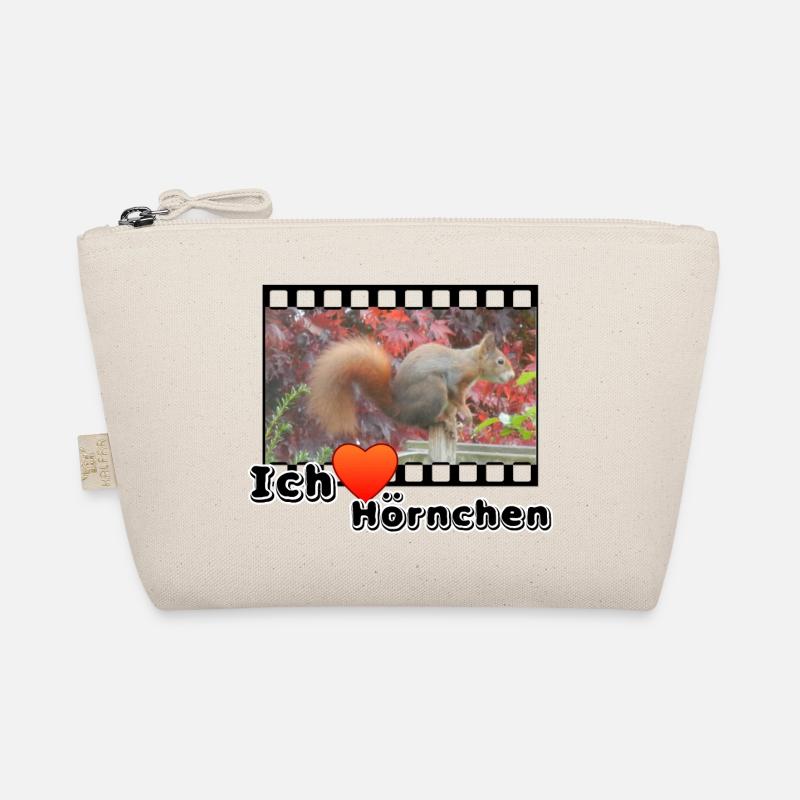 Liebe Tierfreund Eichhoernchen Tiere Spruch Bio-Täschchen