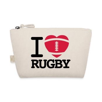 I love Rugby - Bio-Täschchen - Natur - Vorne
