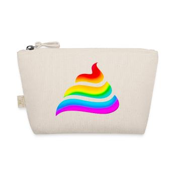Einhorn, Kacke, Regenbogen, Scheiße, Festival, - Bio-Täschchen - Natur - Vorne