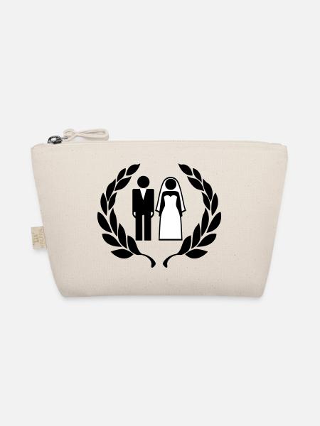 Hochzeitspaar - Wedding Couple - Bio-Täschchen - Natur - Vorne