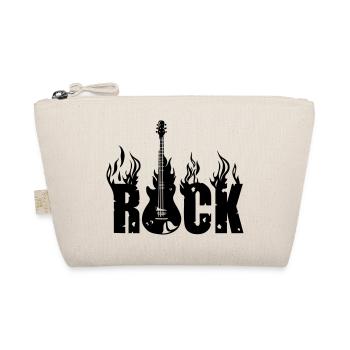rock guitare electrique flamme mot musiq - Trousse biologique - nature - Devant