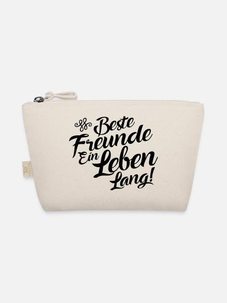 beste freunde ein leben - Bio-Täschchen - Natur - Vorne