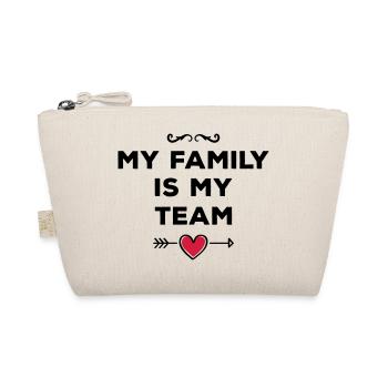 my family is my team heart - Bio-Täschchen - Natur - Vorne