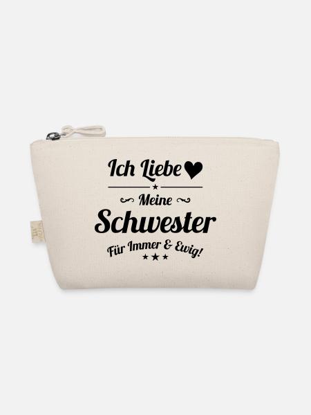 ich liebe meine Schwester - Bio-Täschchen - Natur