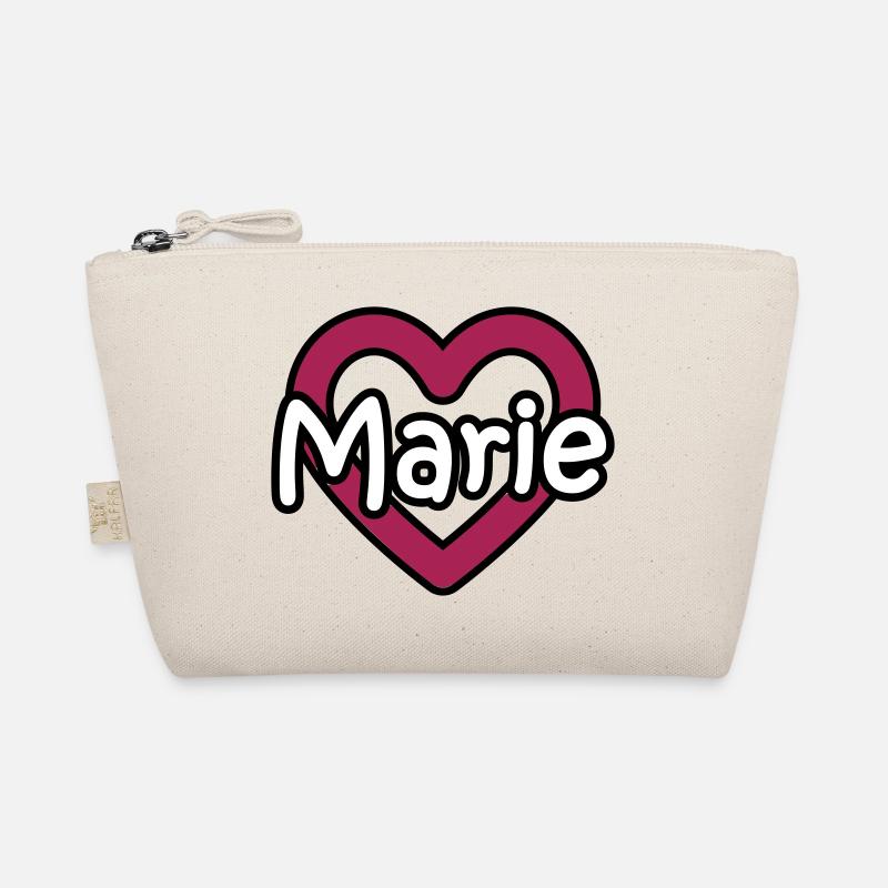Marie Name Vorname Mädchenname Herz Namenstag - Bio-Täschchen - Natur