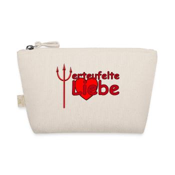 Liebe Teufel verliebt Valentinstag Ehe Paar - Bio-Täschchen - Natur - Vorne
