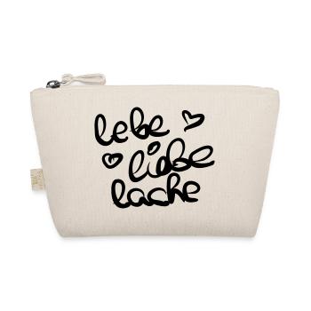 Lebe Liebe Lache - Bio-Täschchen - Natur - Vorne