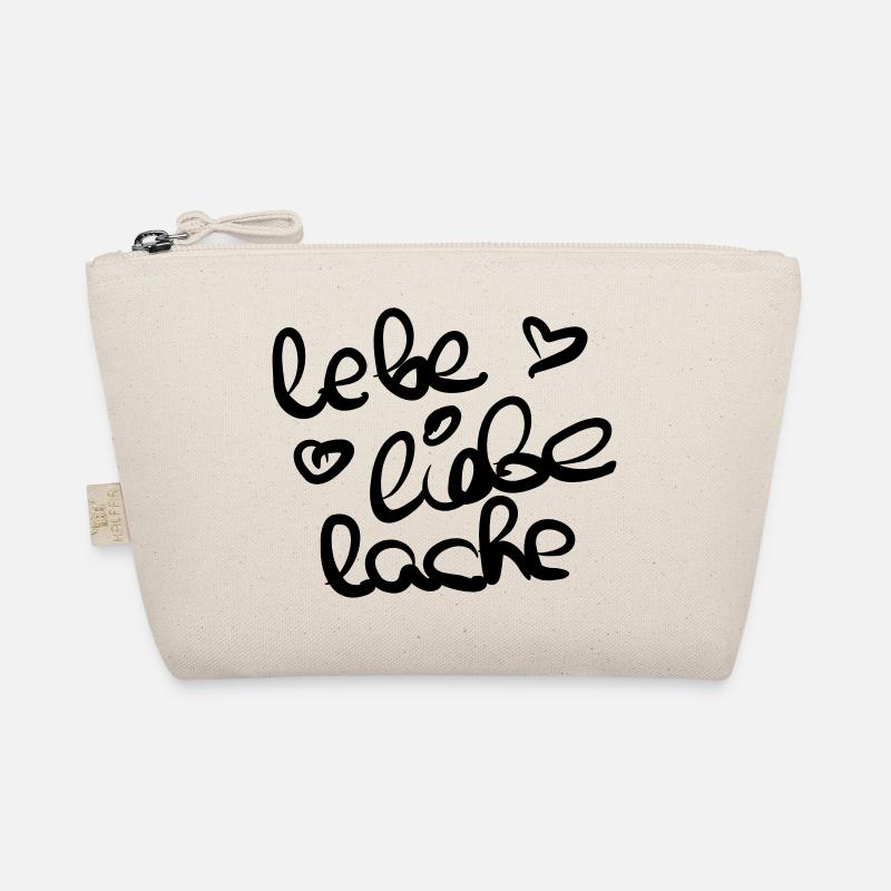 Lebe Liebe Lache - Bio-Täschchen - Natur